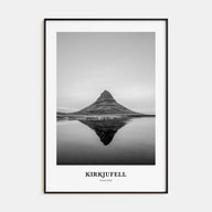 Kirkjufell Portrait B&W Poster