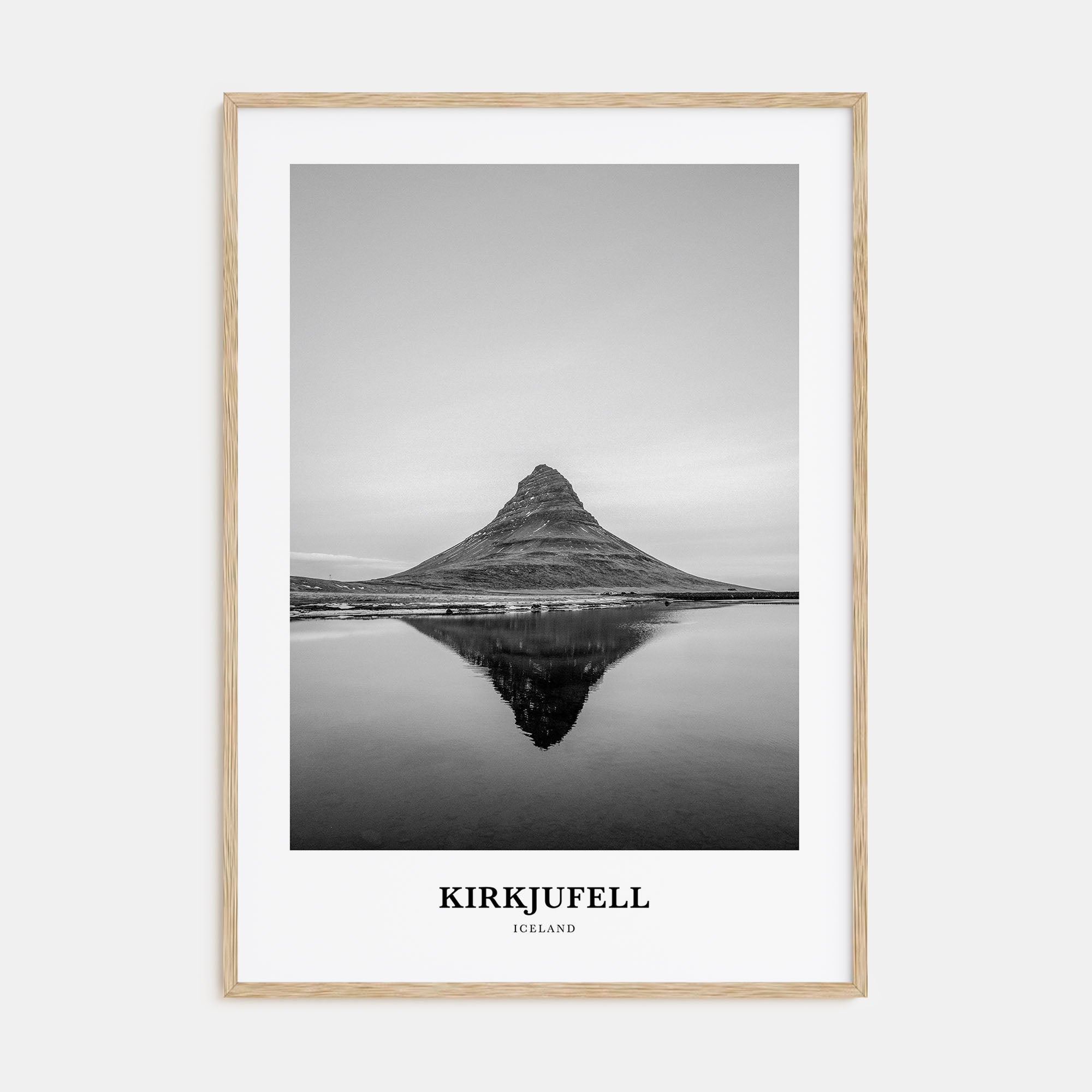 Kirkjufell Portrait B&W Poster