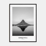 Kirkjufell Portrait B&W Poster