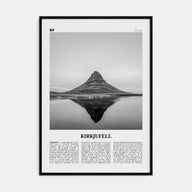 Kirkjufell Travel B&W Poster
