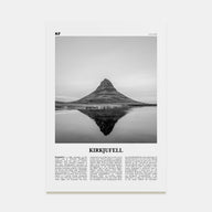 Kirkjufell Travel B&W Poster