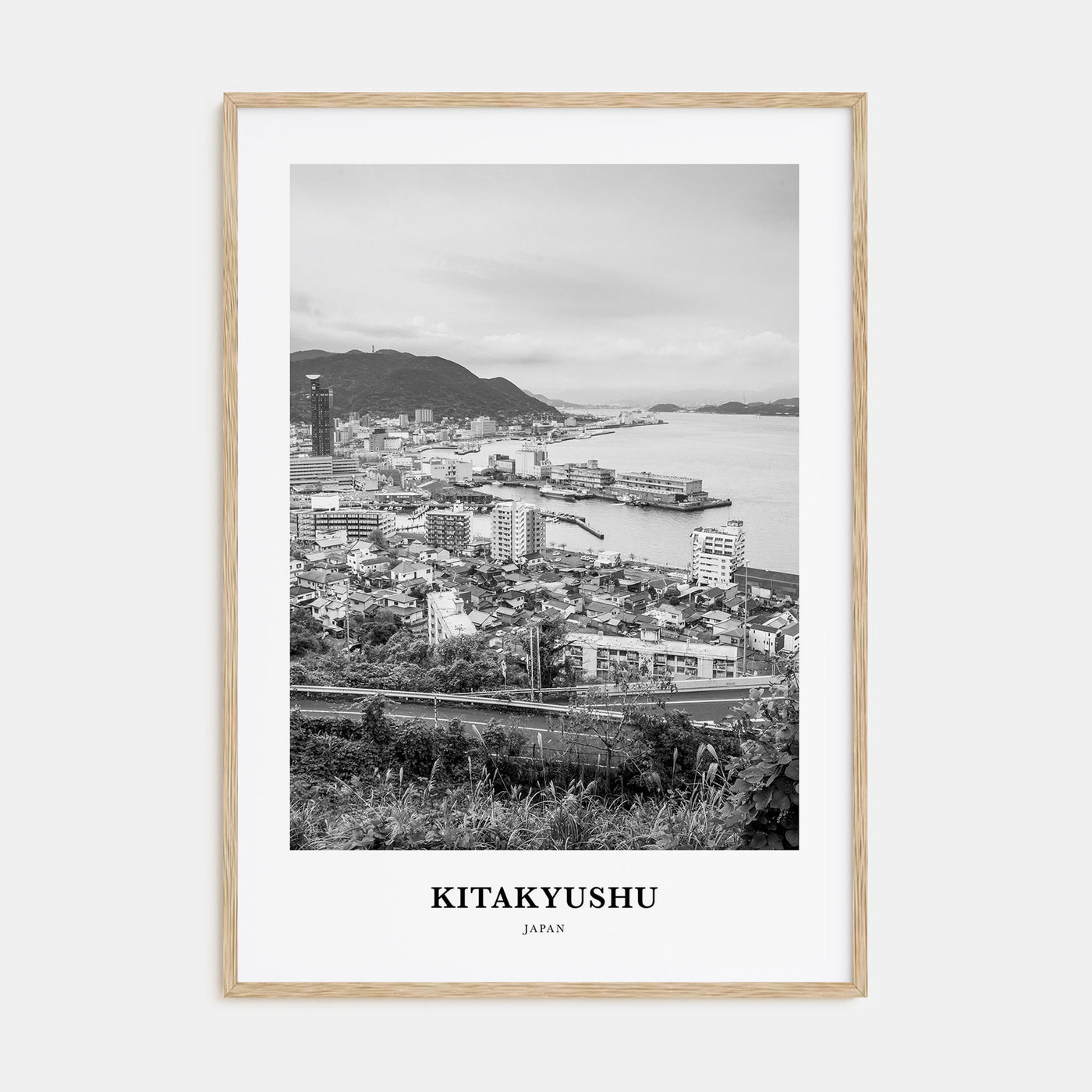 Kitakyushu Portrait B&W Poster
