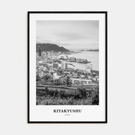 Kitakyushu Portrait B&W Poster
