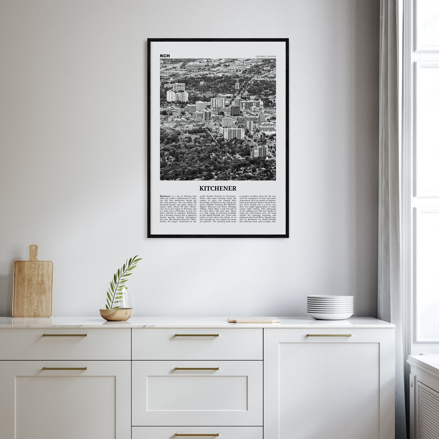 Kitchener Travel B&W Poster