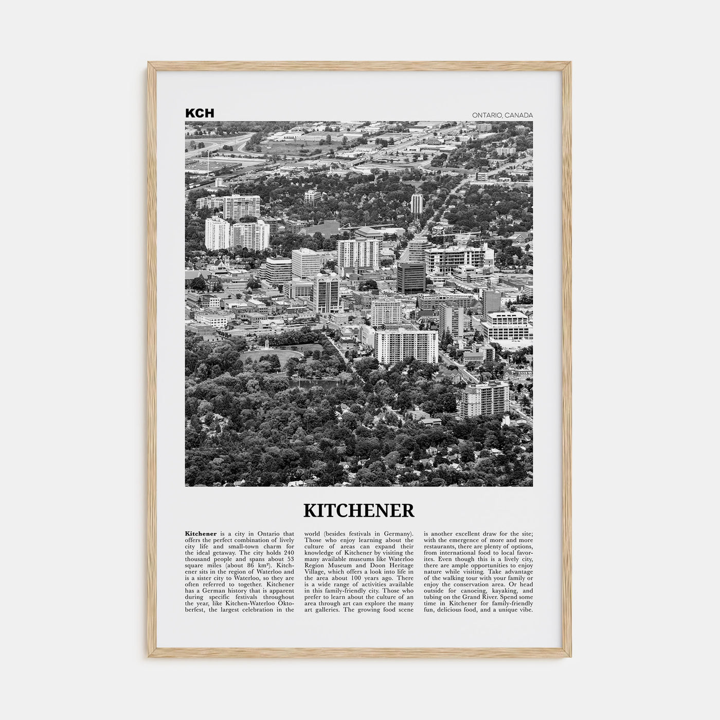 Kitchener Travel B&W Poster