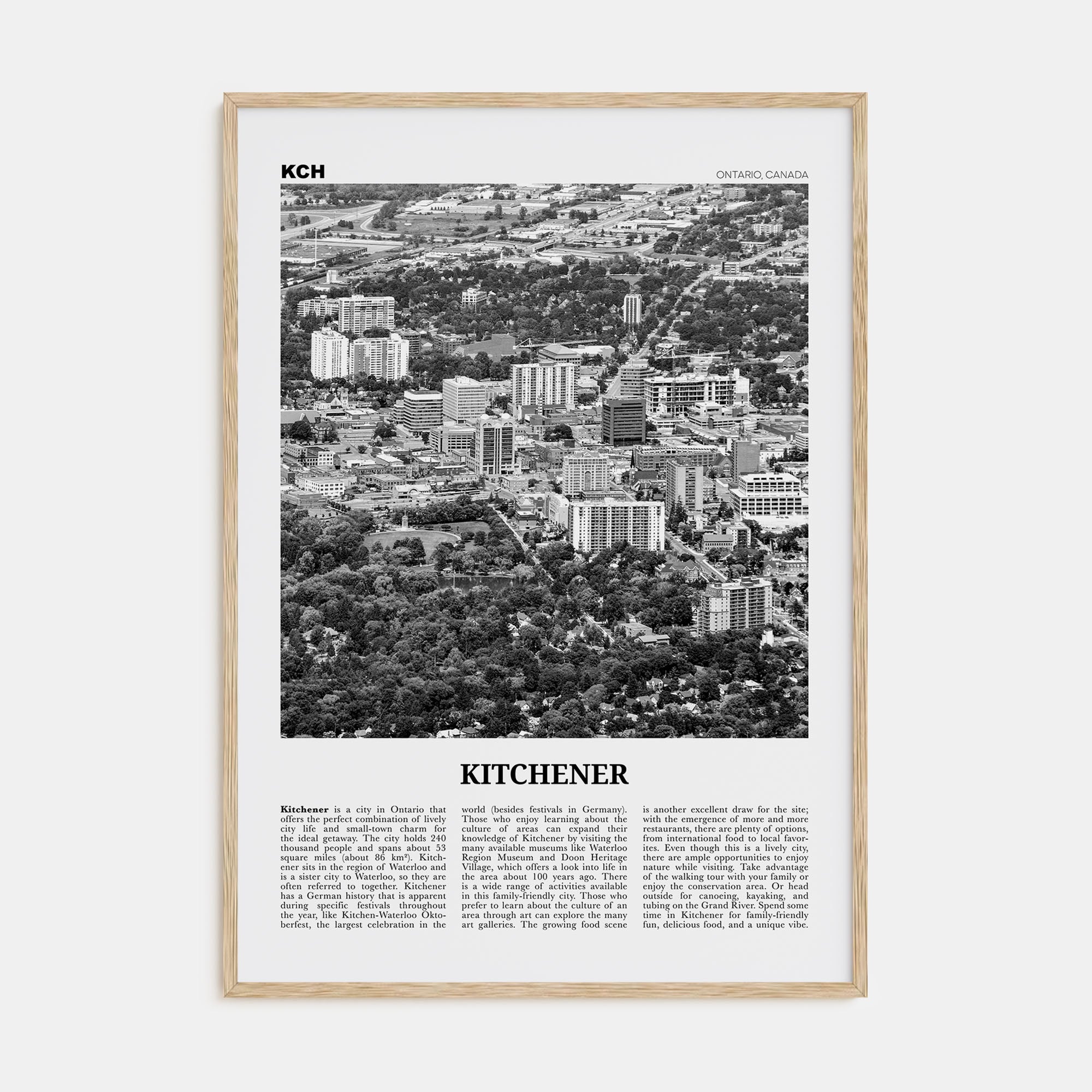 Kitchener Travel B&W Poster