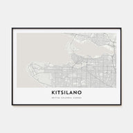 Kitsilano Map Landscape Poster