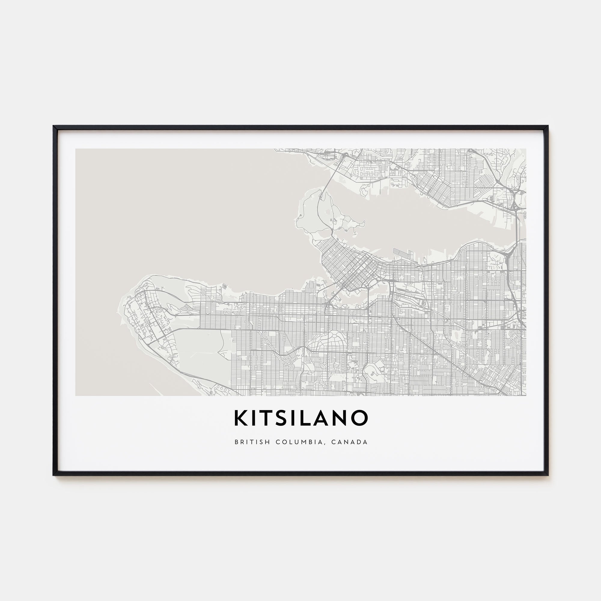 Kitsilano Map Landscape Poster