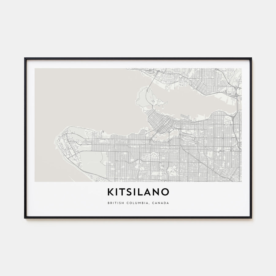 Kitsilano Map Landscape Poster