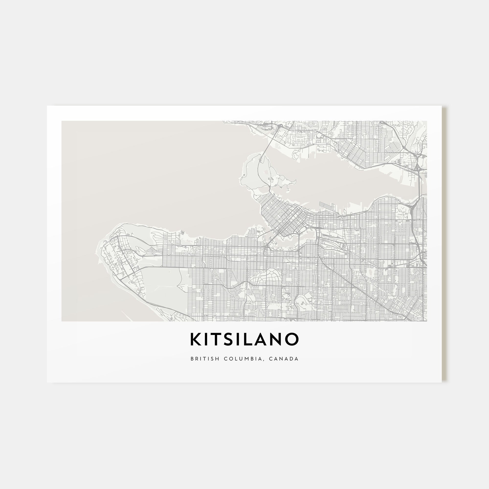 Kitsilano Map Landscape Poster