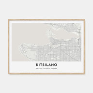 Kitsilano Map Landscape Poster