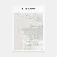 Kitsilano Map Portrait Poster