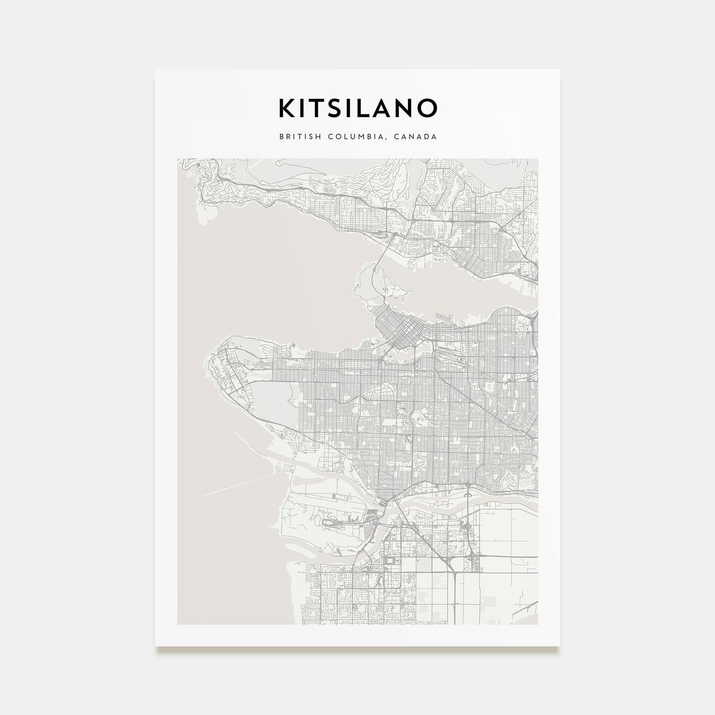 Kitsilano Map Portrait Poster