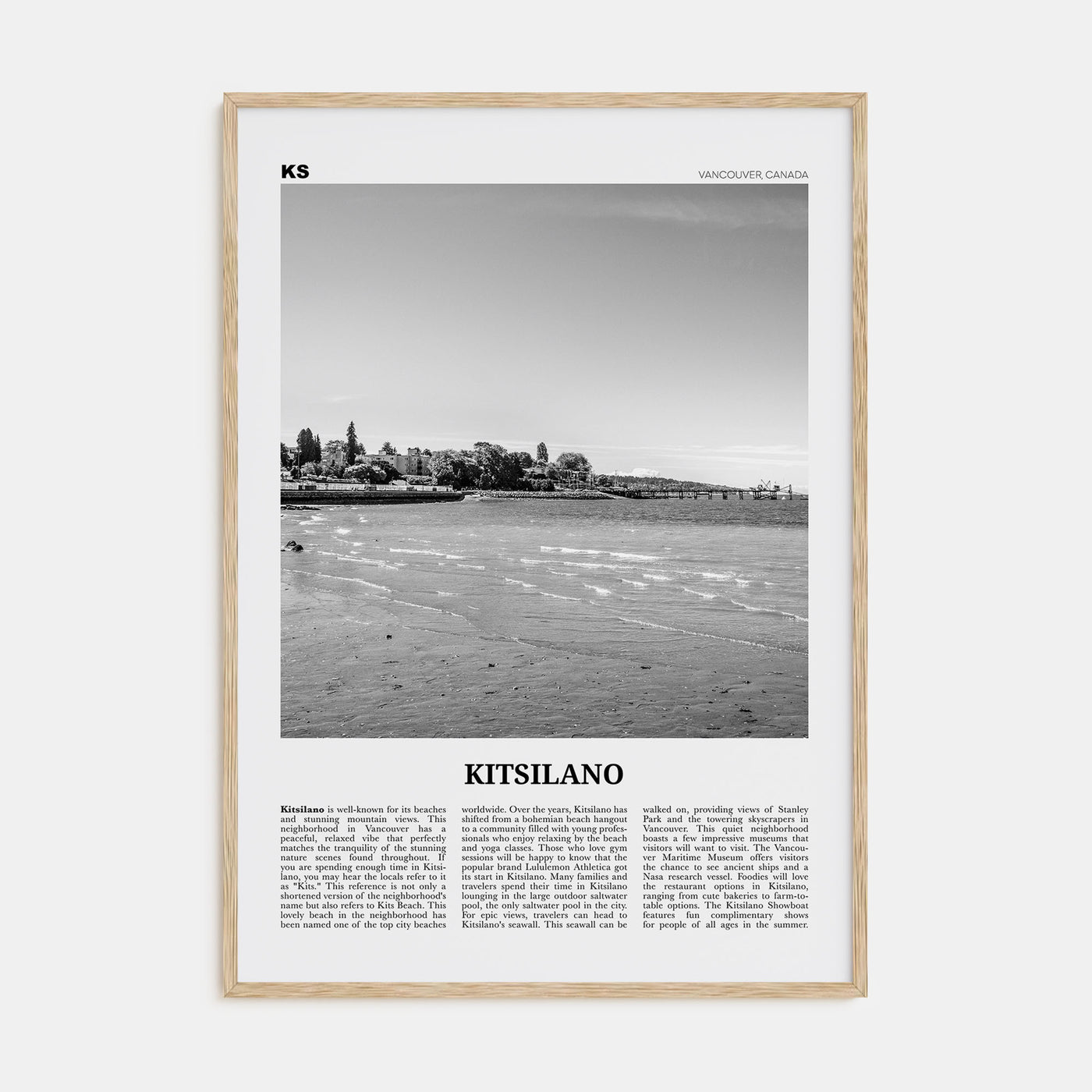 Kitsilano Travel B&W Poster