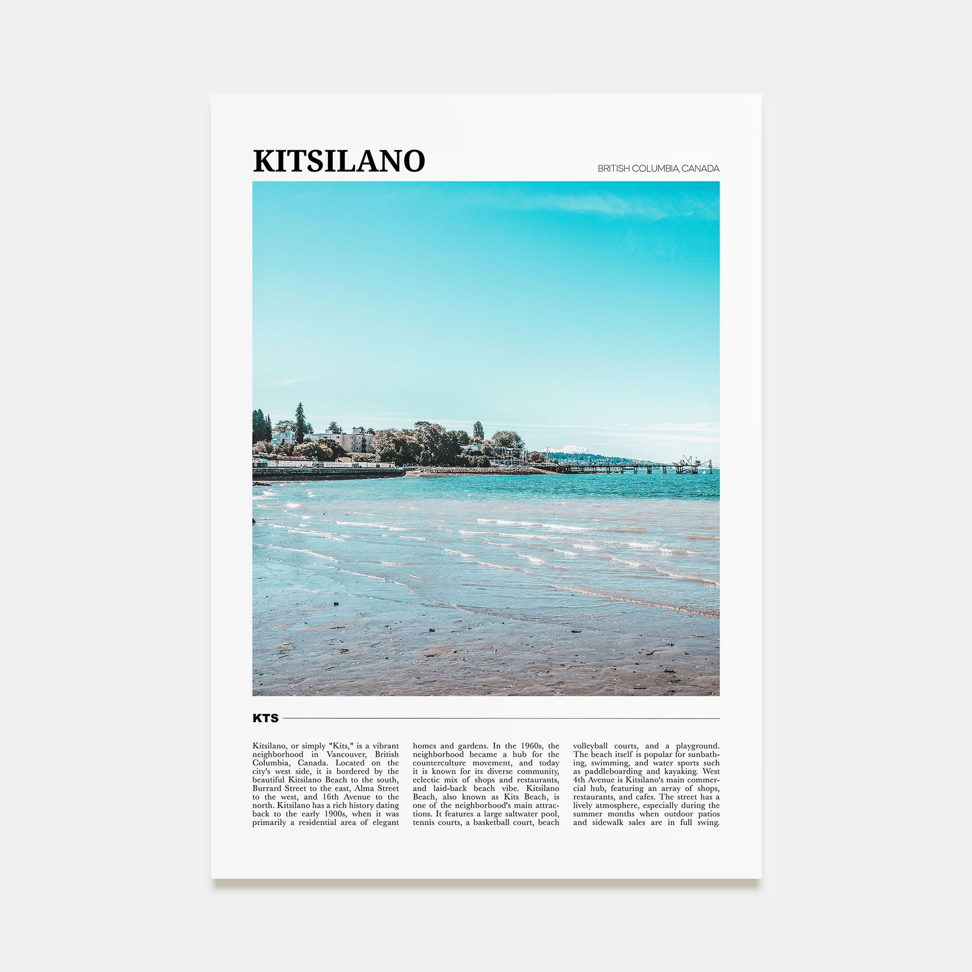 Kitsilano Travel Color Poster