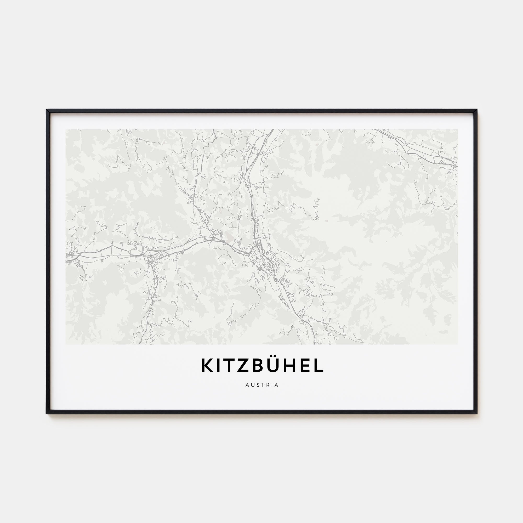 Kitzbühel Map Landscape Poster