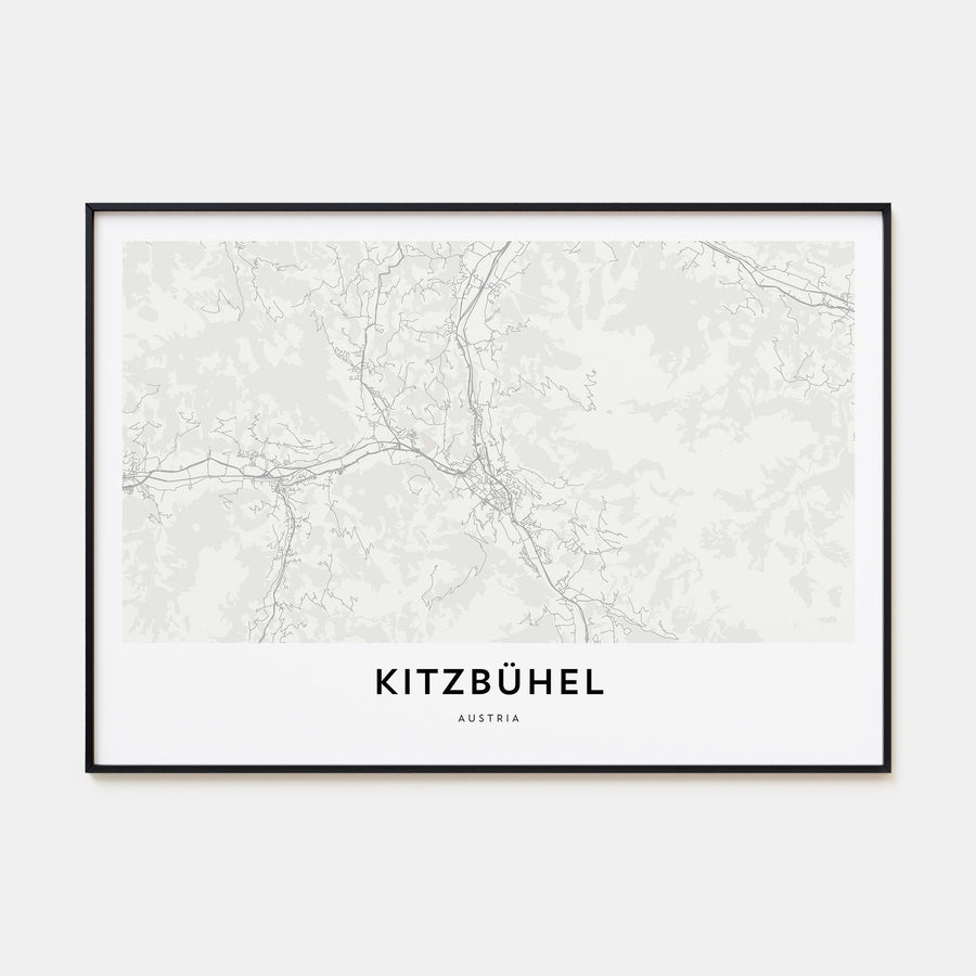 Kitzbühel Map Landscape Poster