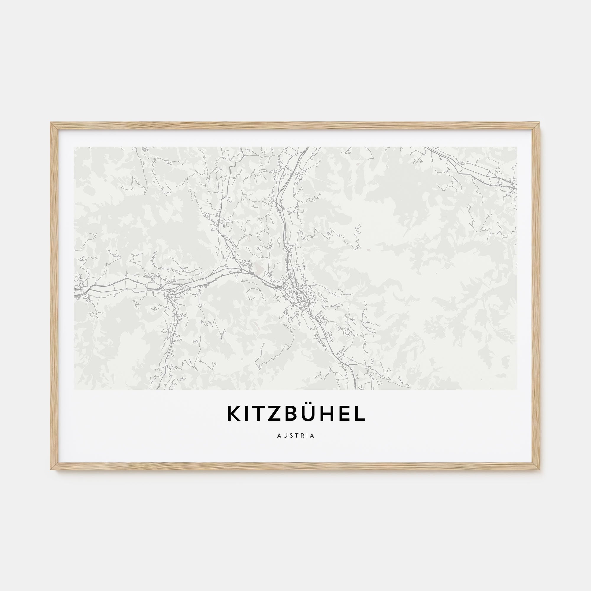 Kitzbühel Map Landscape Poster
