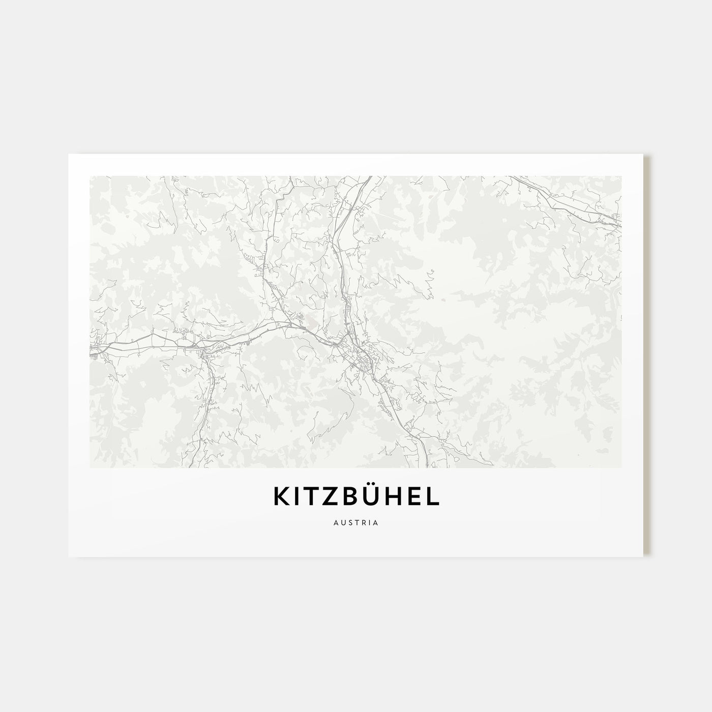 Kitzbühel Map Landscape Poster