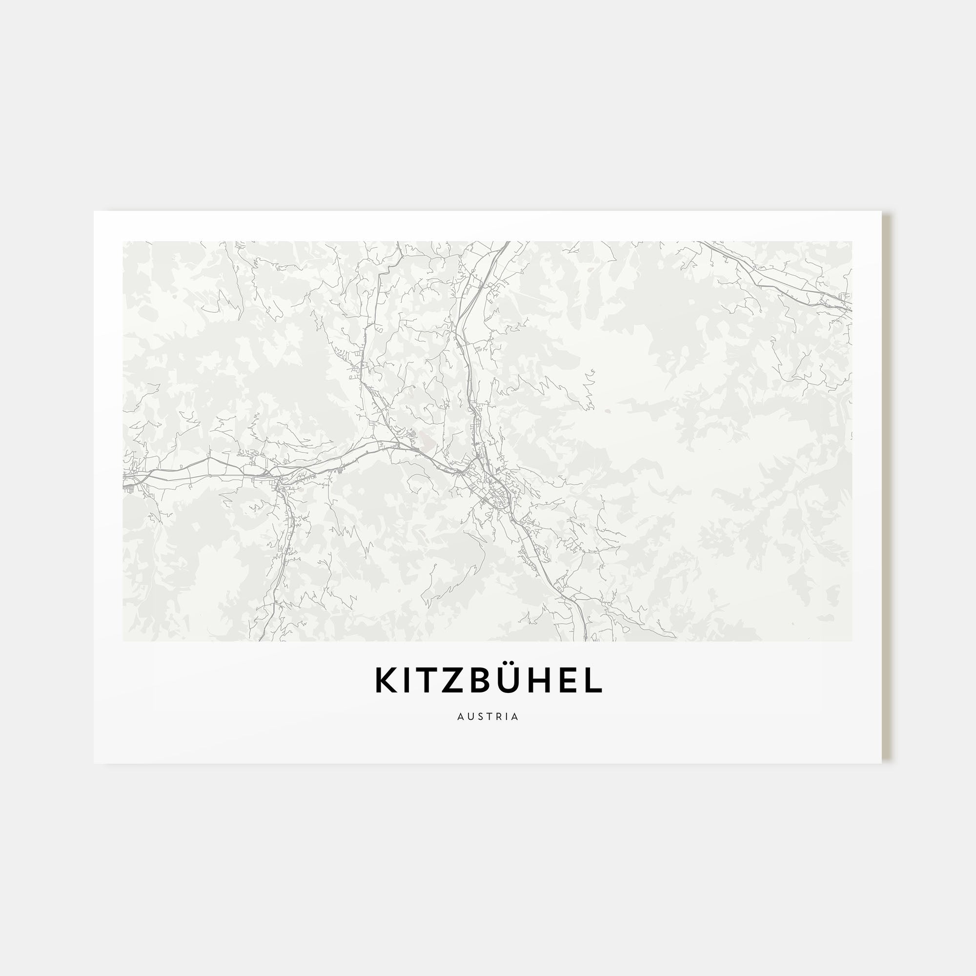 Kitzbühel Map Landscape Poster