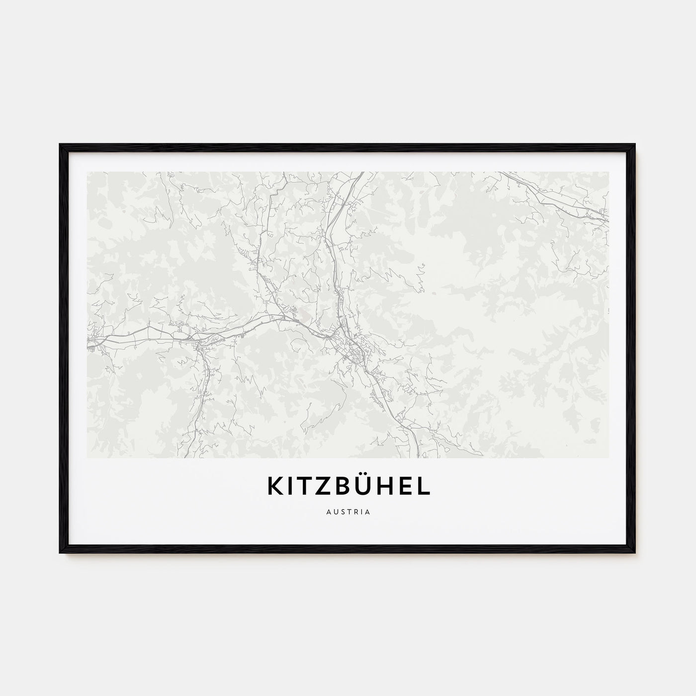 Kitzbühel Map Landscape Poster