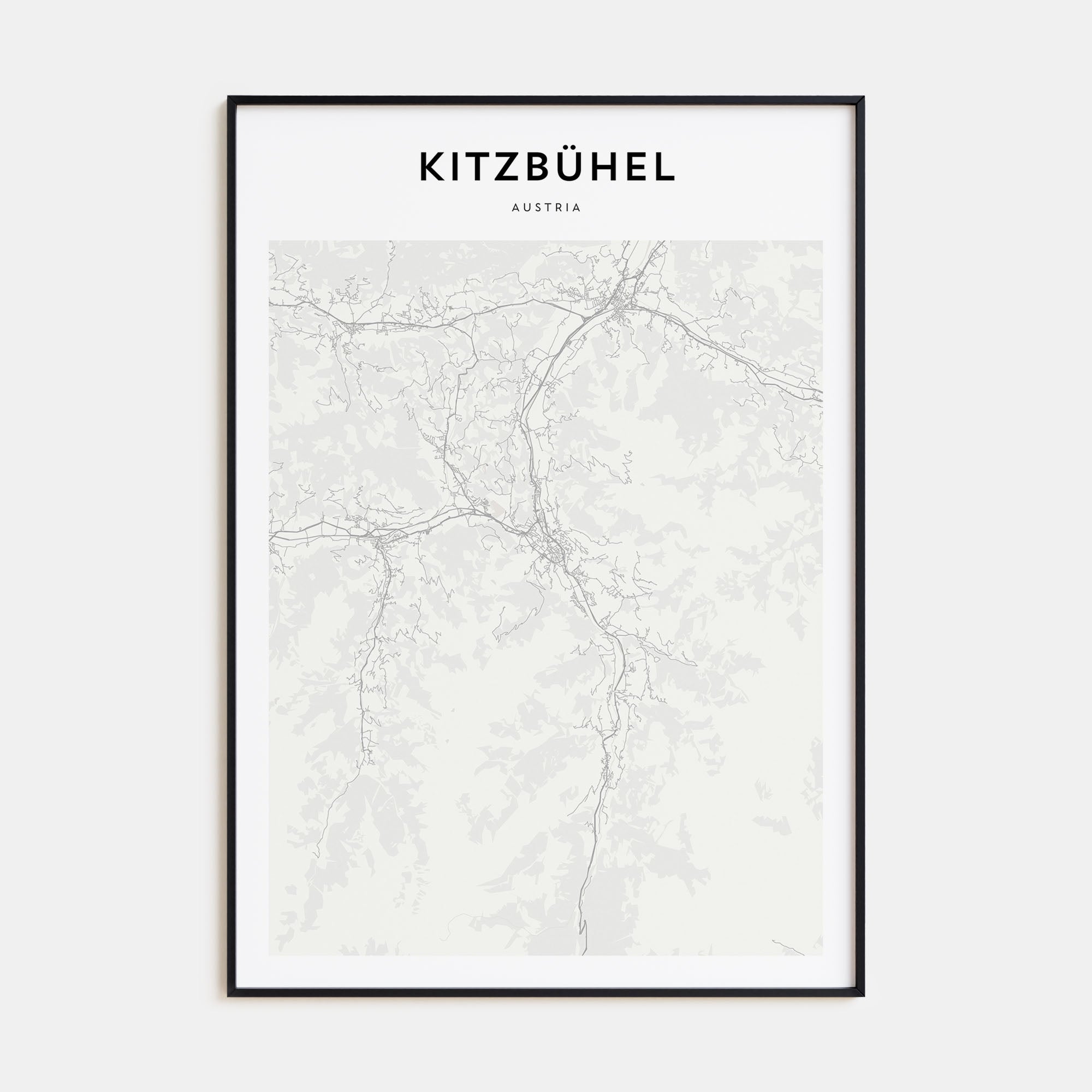 Kitzbühel Map Portrait Poster