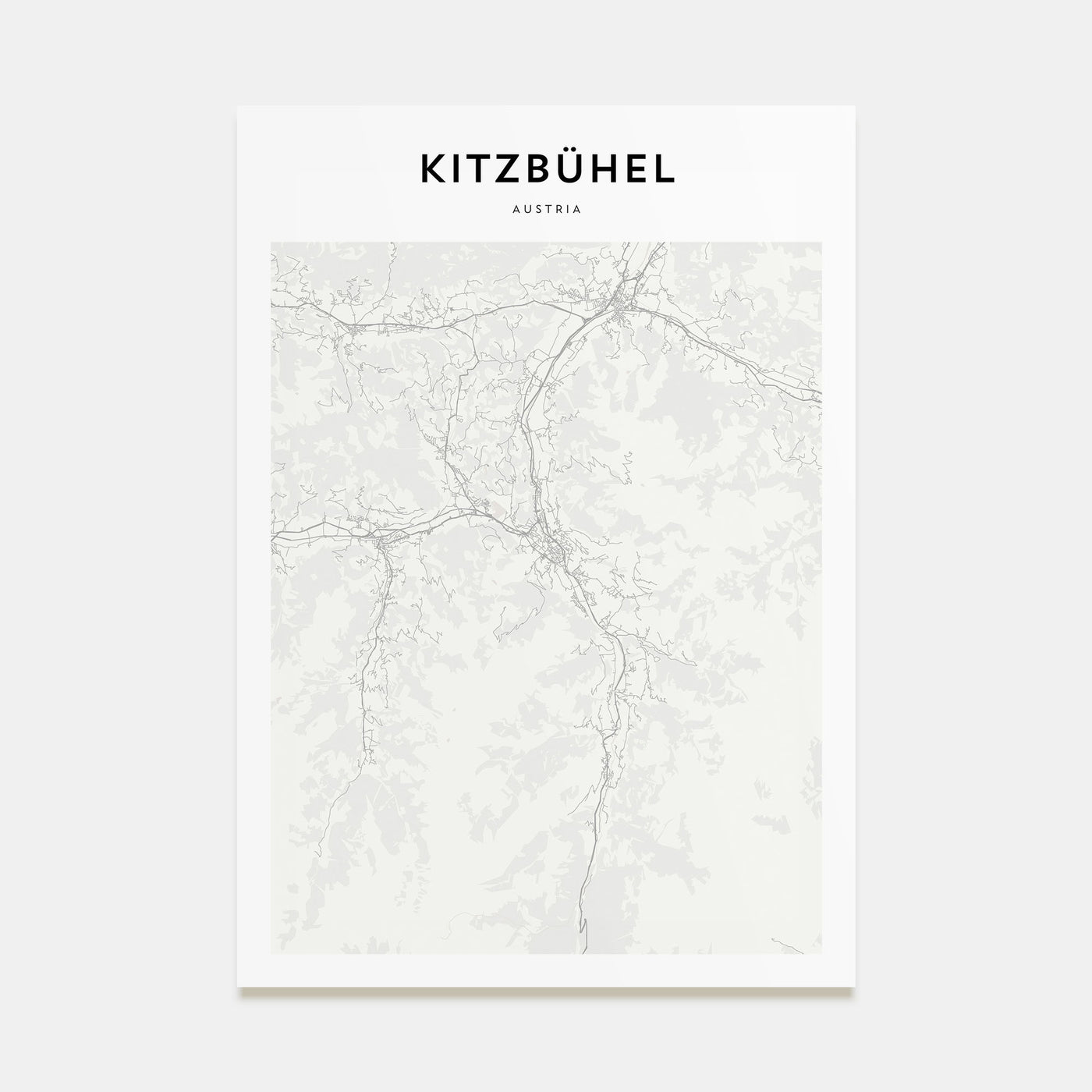 Kitzbühel Map Portrait Poster