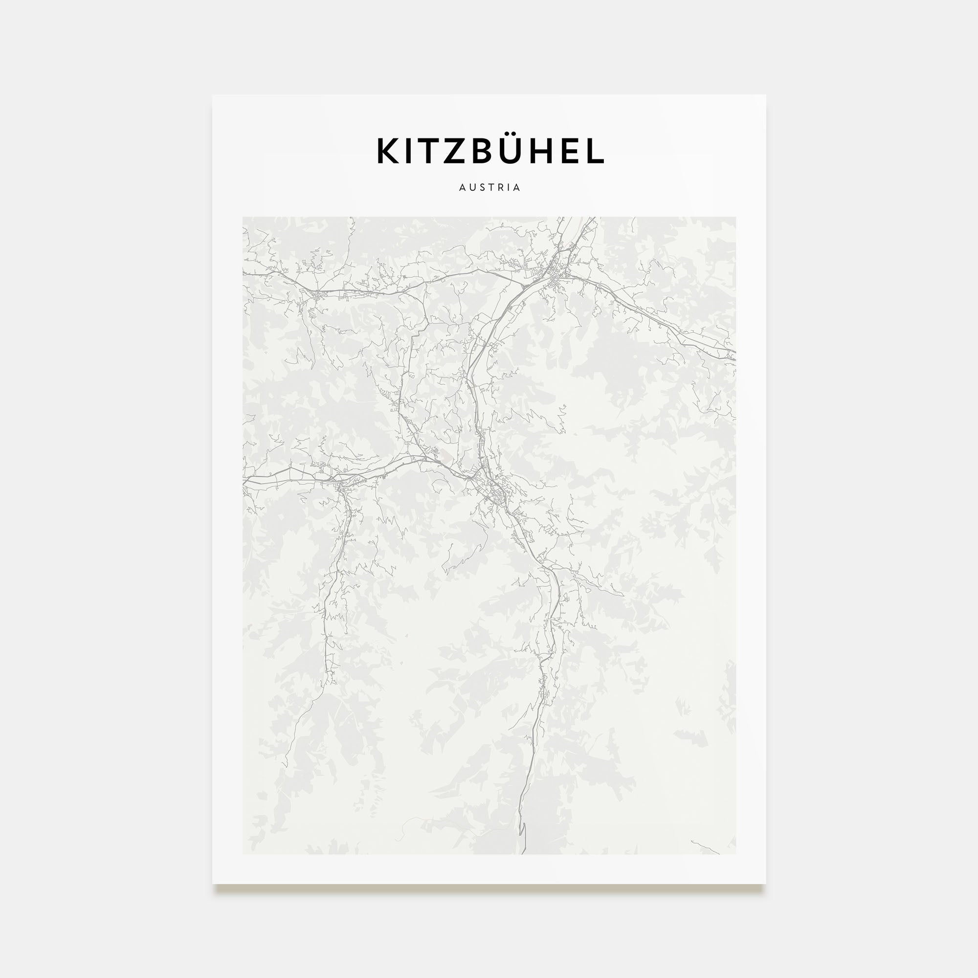 Kitzbühel Map Portrait Poster