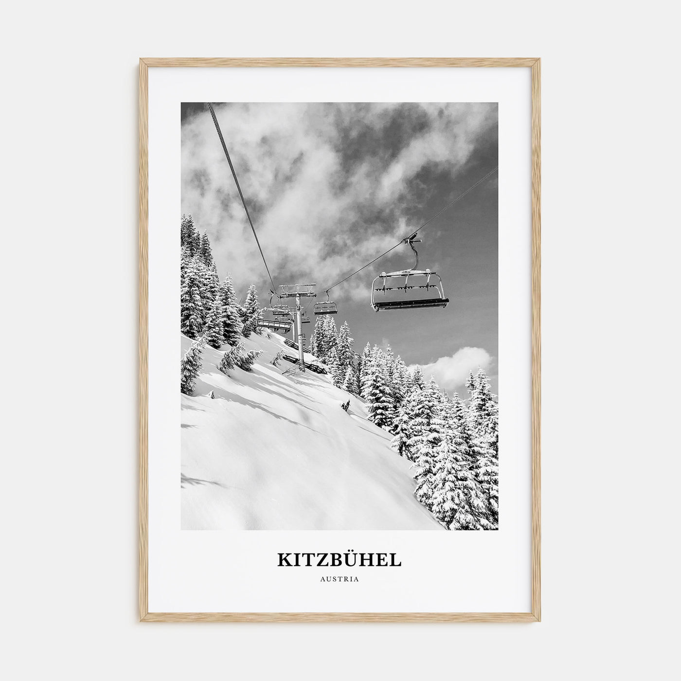 Kitzbühel Portrait B&W Poster