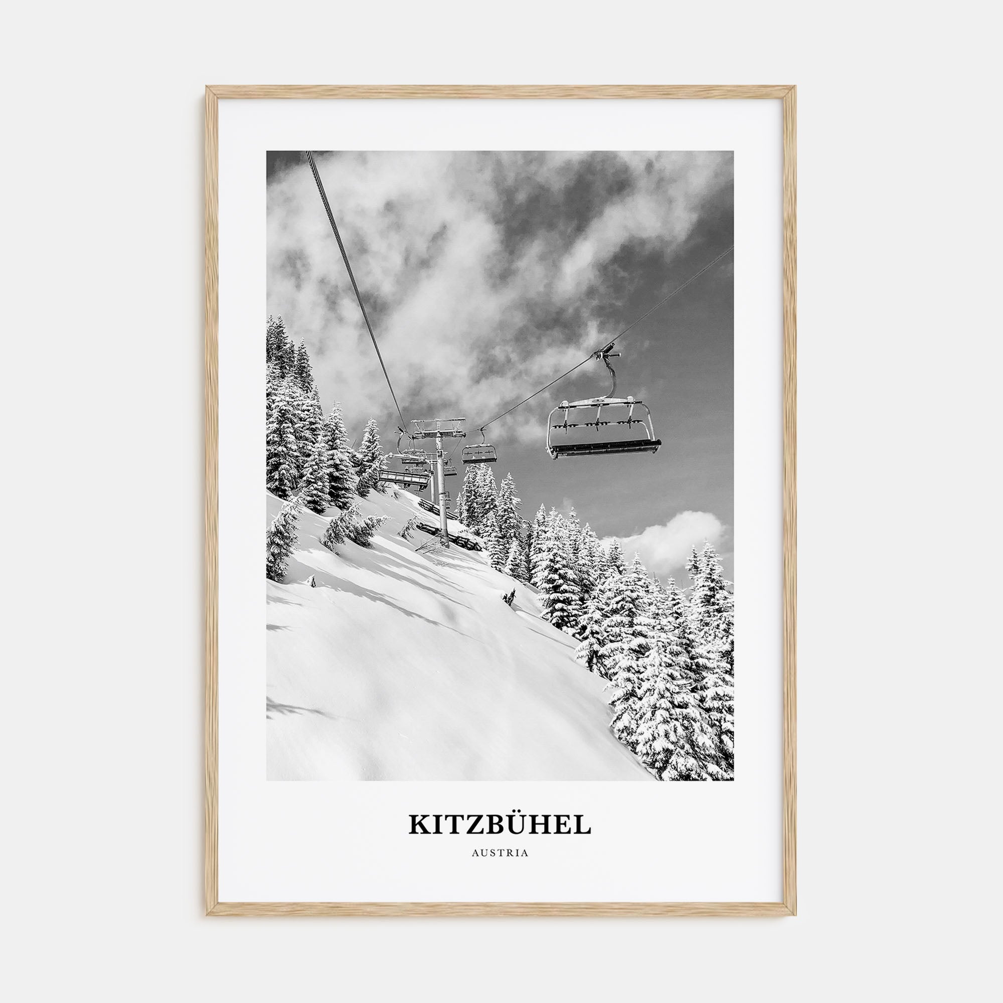 Kitzbühel Portrait B&W Poster
