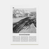 Kitzsteinhorn Travel B&W Poster