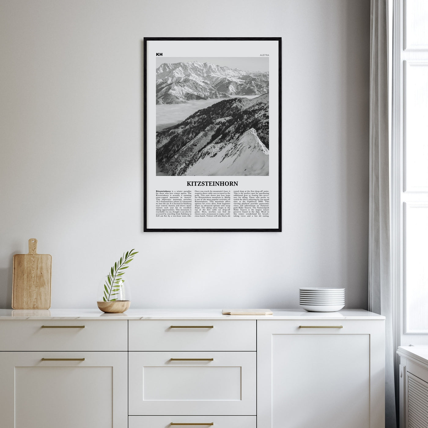 Kitzsteinhorn Travel B&W Poster