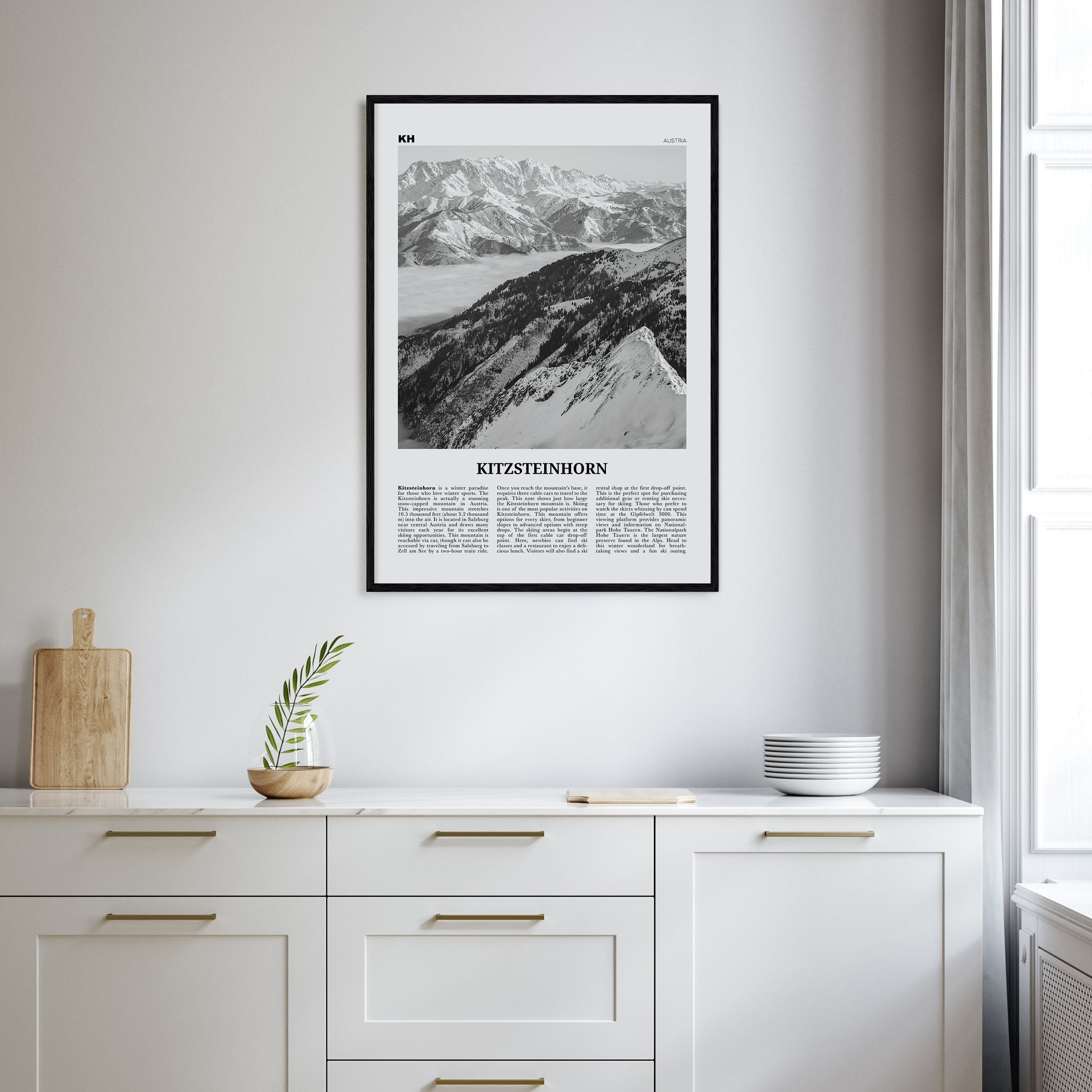 Kitzsteinhorn Travel B&W Poster