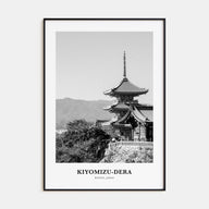 Kiyomizu-dera Portrait B&W Poster