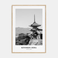 Kiyomizu-dera Portrait B&W Poster