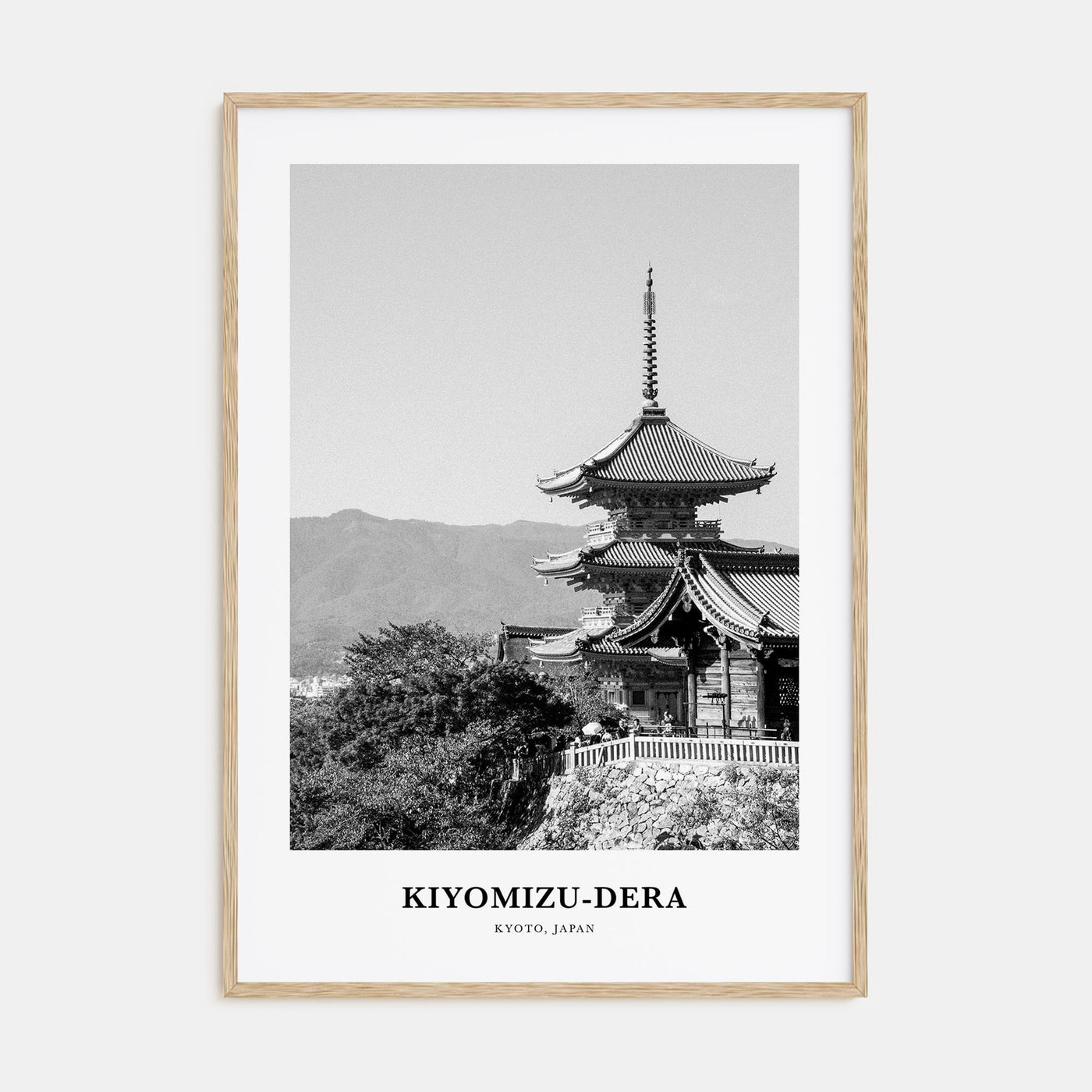 Kiyomizu-dera Portrait B&W Poster