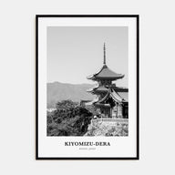 Kiyomizu-dera Portrait B&W Poster