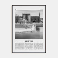 Klaipeda Travel B&W Poster
