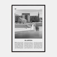 Klaipeda Travel B&W Poster