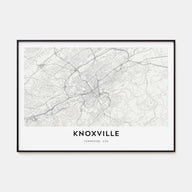 Knoxville Map Landscape Poster