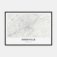 Knoxville Map Landscape Poster