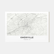 Knoxville Map Landscape Poster