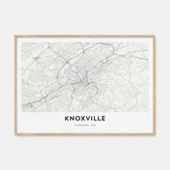 Knoxville Map Landscape Poster