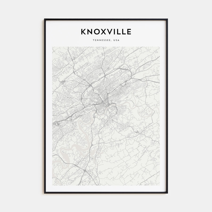 Knoxville Map Portrait Poster