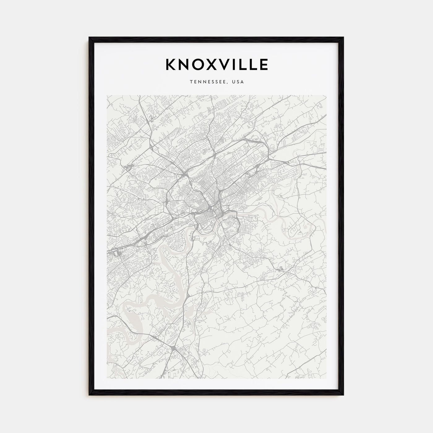 Knoxville Map Portrait Poster