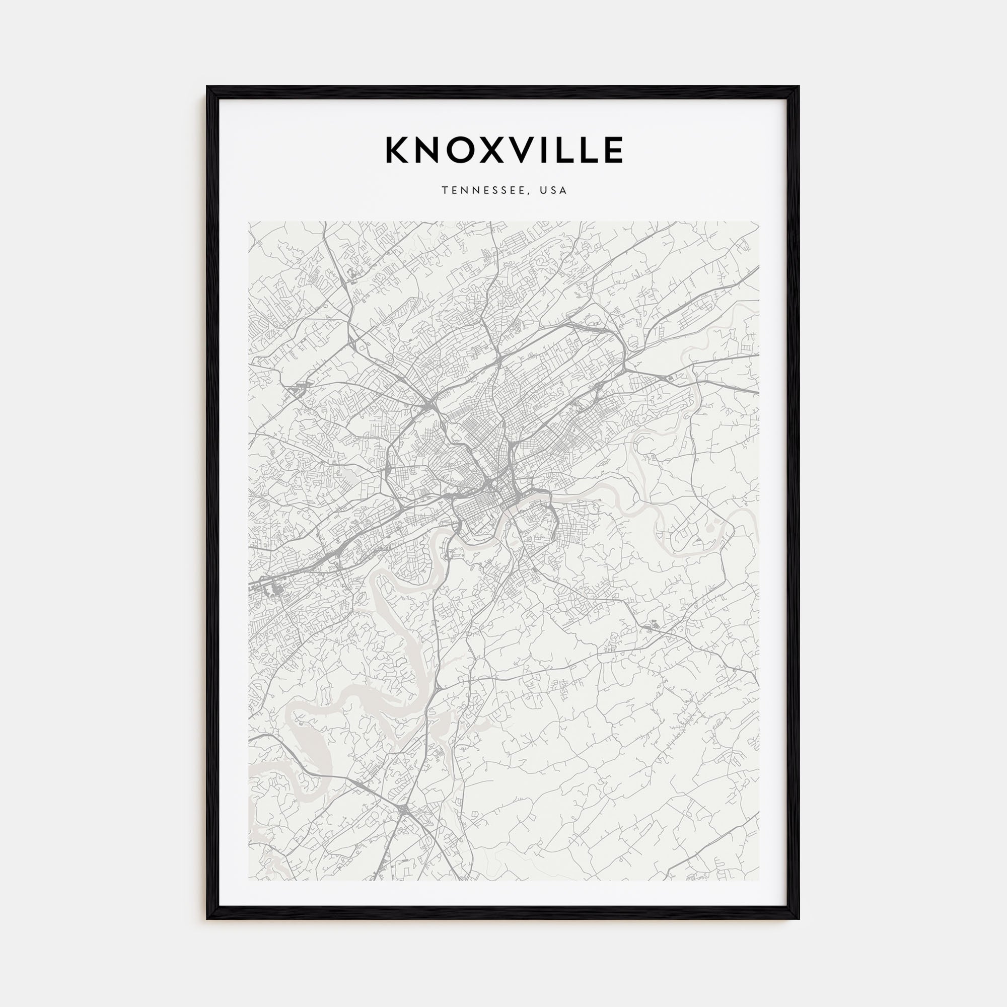Knoxville Map Portrait Poster