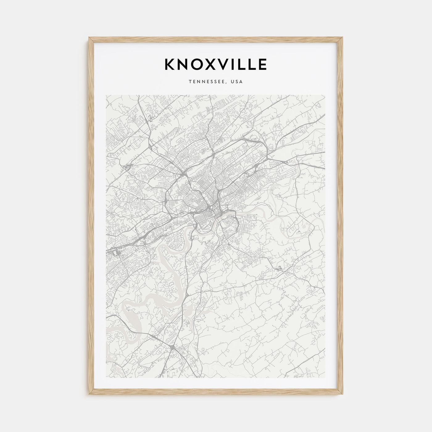 Knoxville Map Portrait Poster