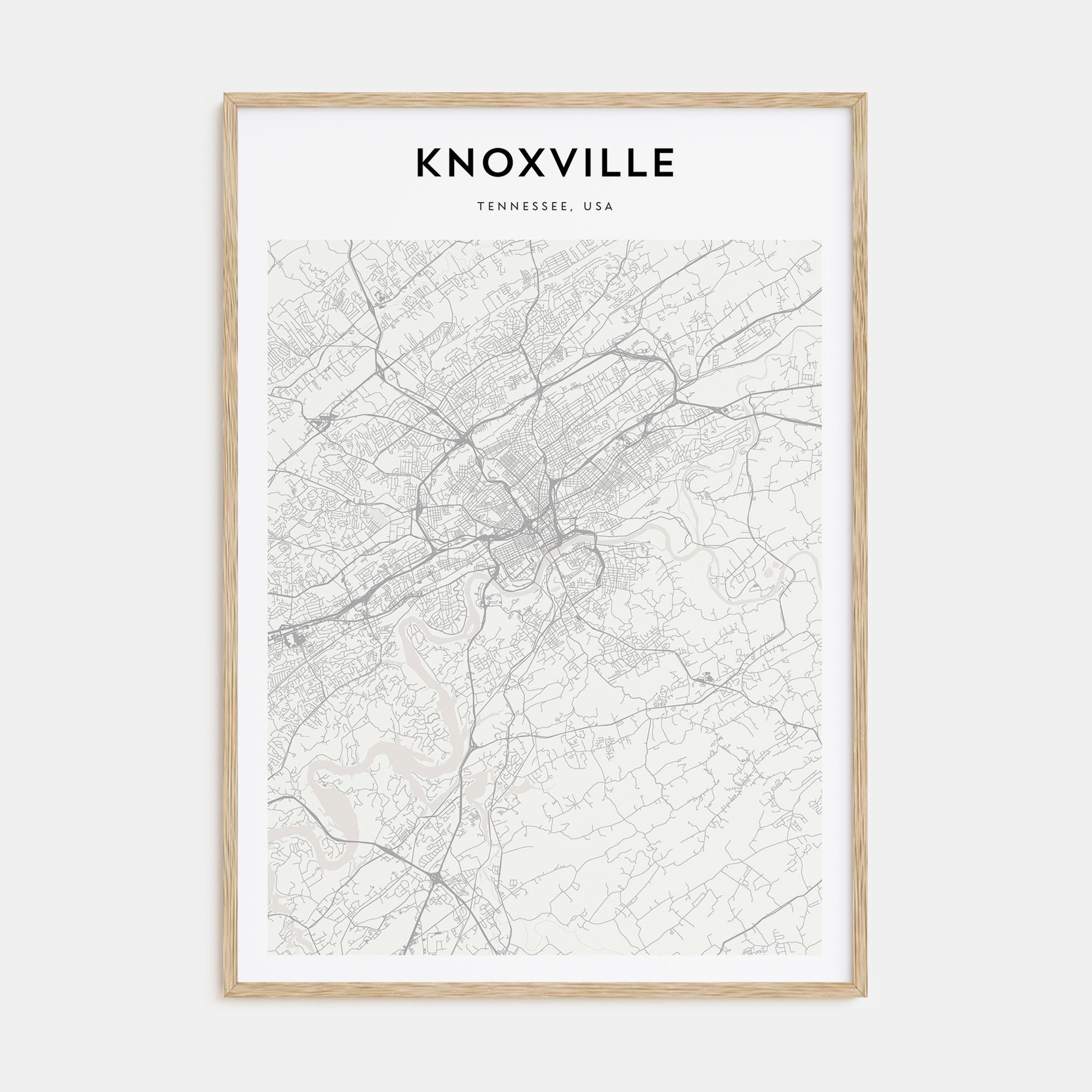 Knoxville Map Portrait Poster
