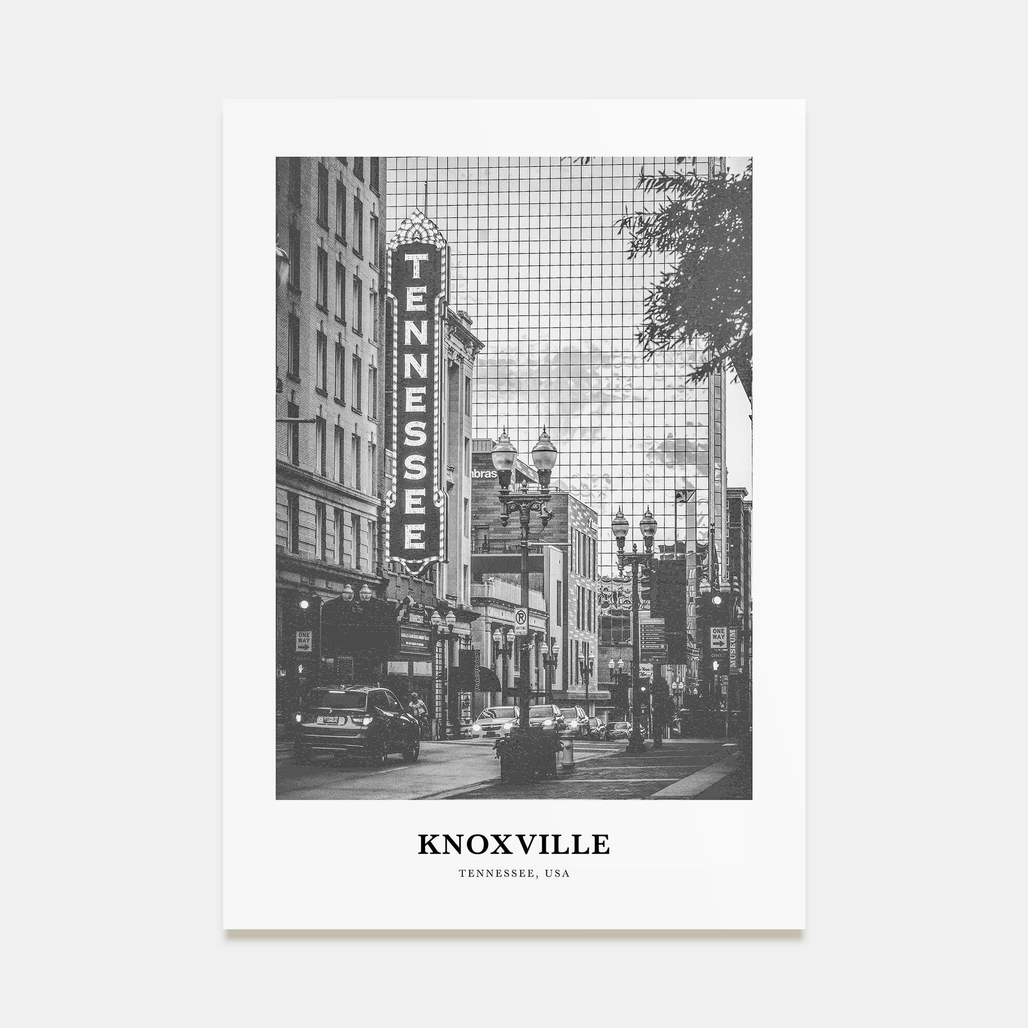 Knoxville Portrait B&W No 1 Poster