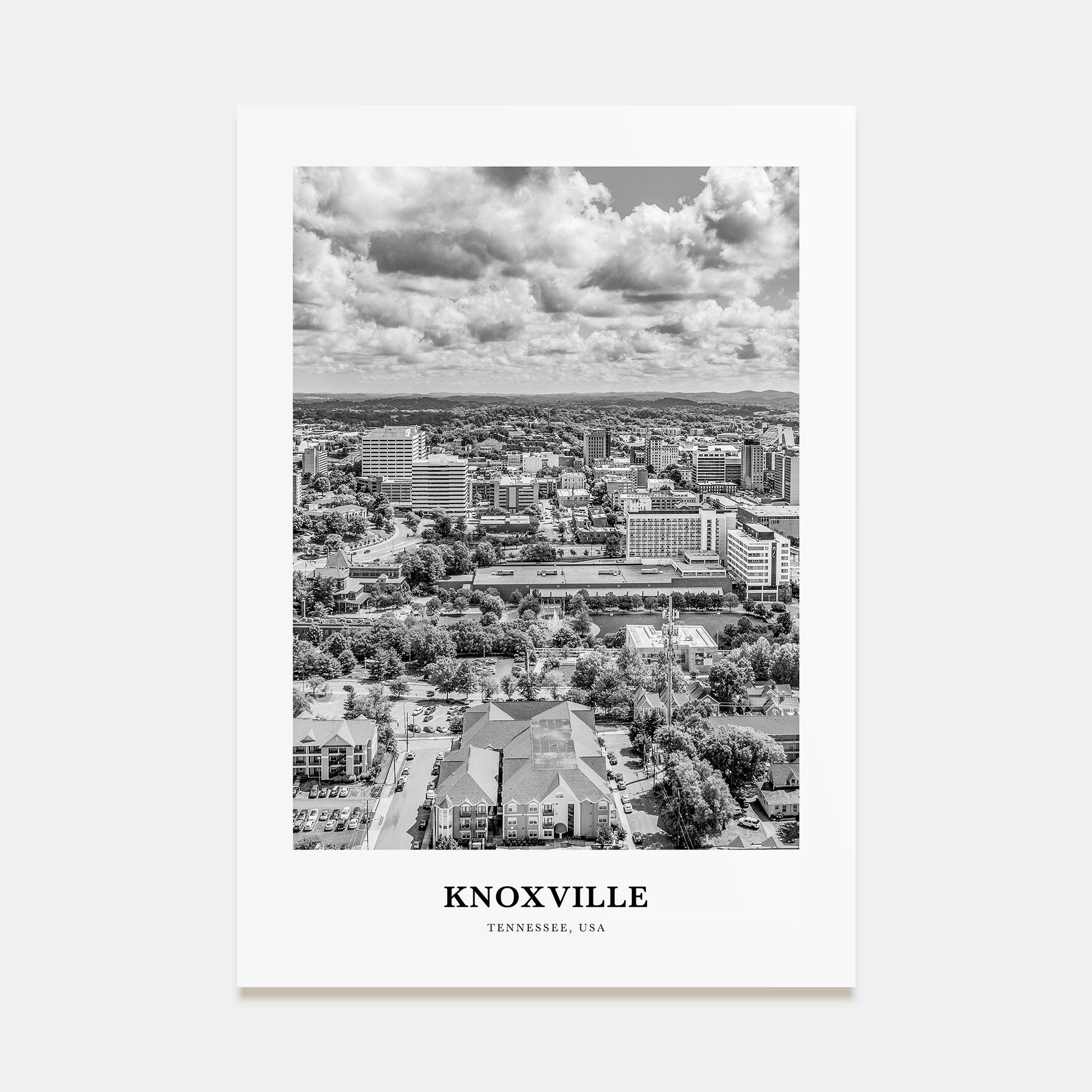 Knoxville Portrait B&W No 2 Poster